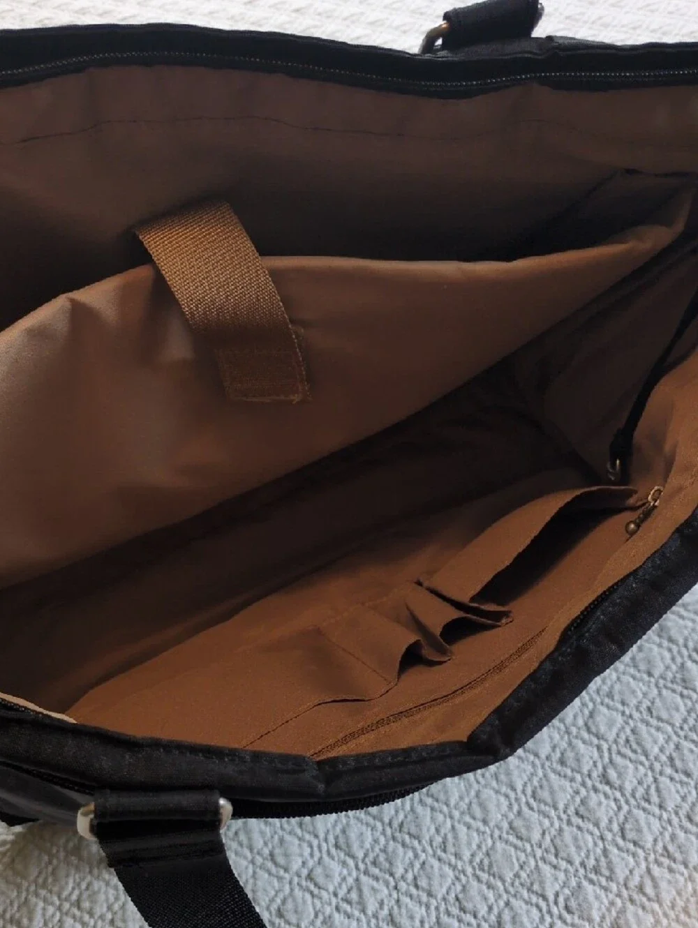 Baggallini Black Leopard-Print Laptop Tote